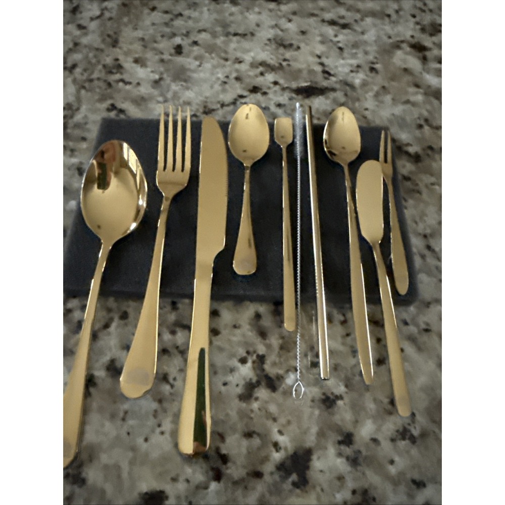 Baroque Royal Personal Cutlery Set 10 Brand‎ New. Gold Tone 4265